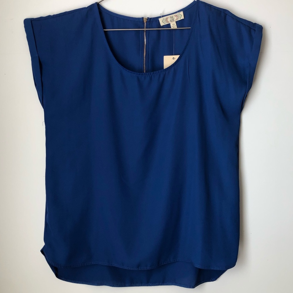 Pink Rose, Royal Blue , Blouse